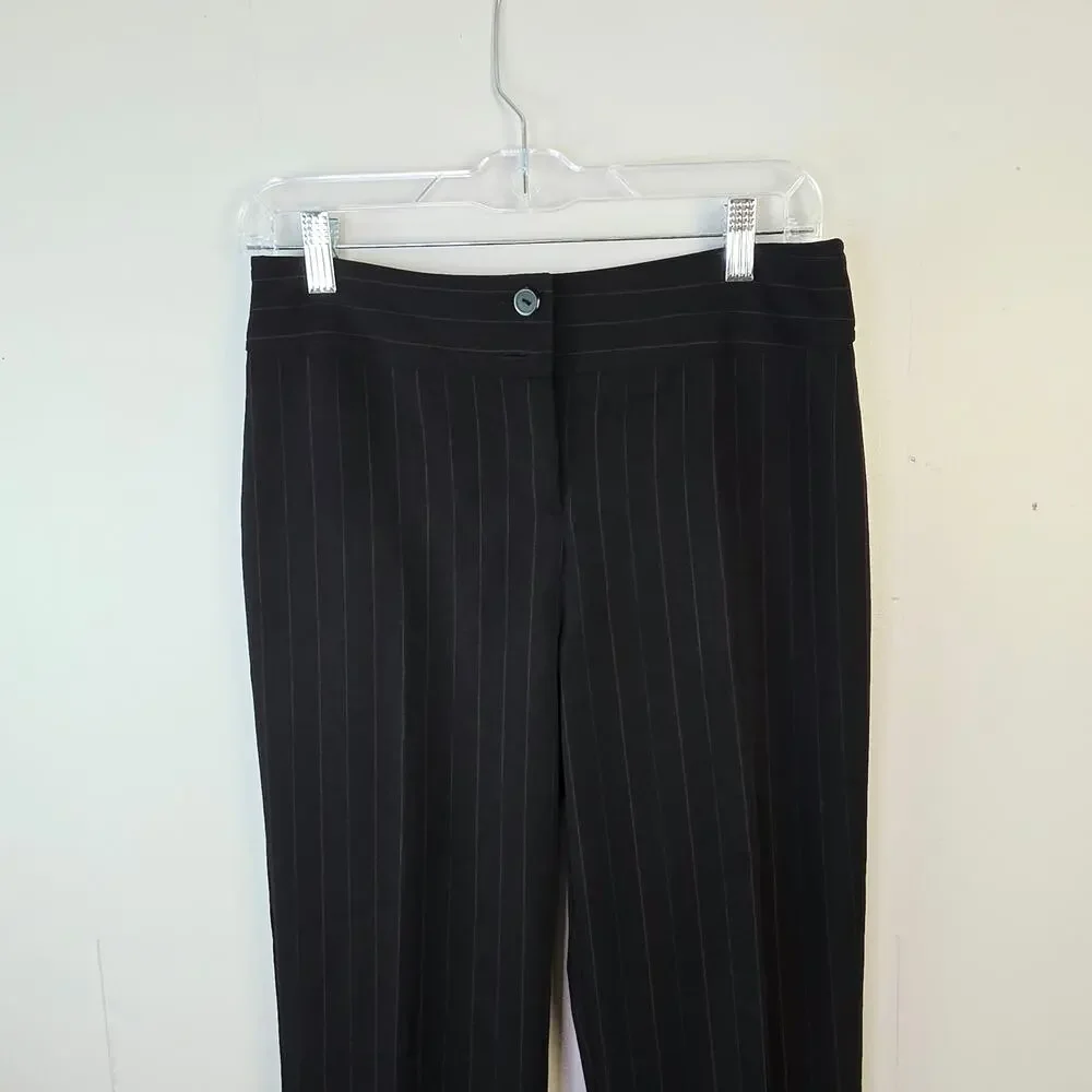 Vintage My Michelle Pant Suit Size 5/6 Black Red Pinstripe Y2K Office 2000s
